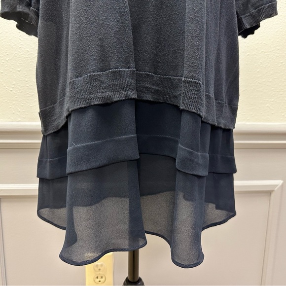 Women's Michael Kors Layered Short Sleeve Top Size XL - Picture 2 of 9